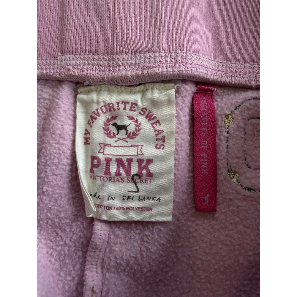 Victoria's Secret Women's 2007 Small Y2K PINK Sweatpants Pink Logo Joggers 86 - Picture 6 of 16